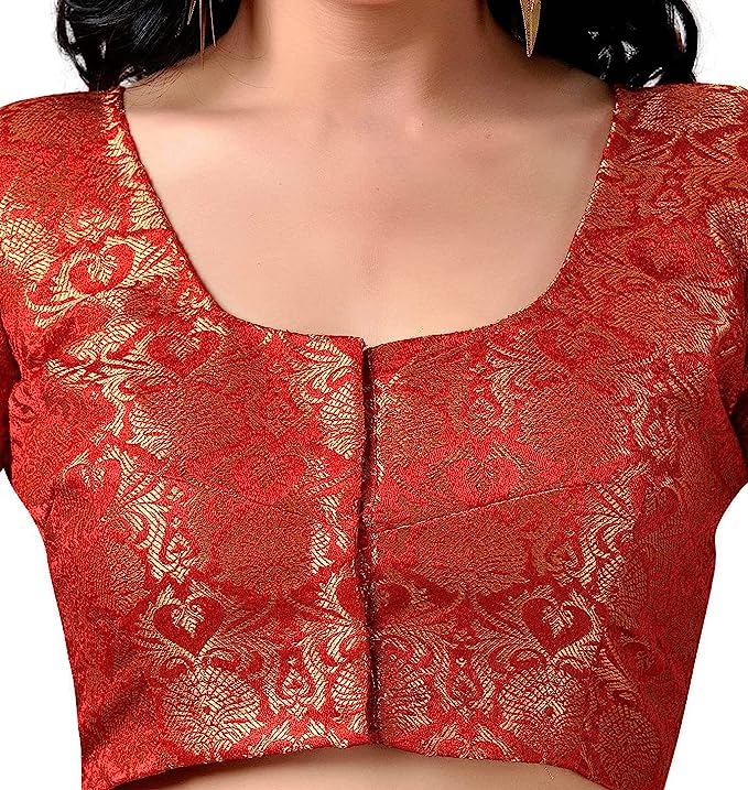 Women's Red Brocade Blouse (Design 1969)