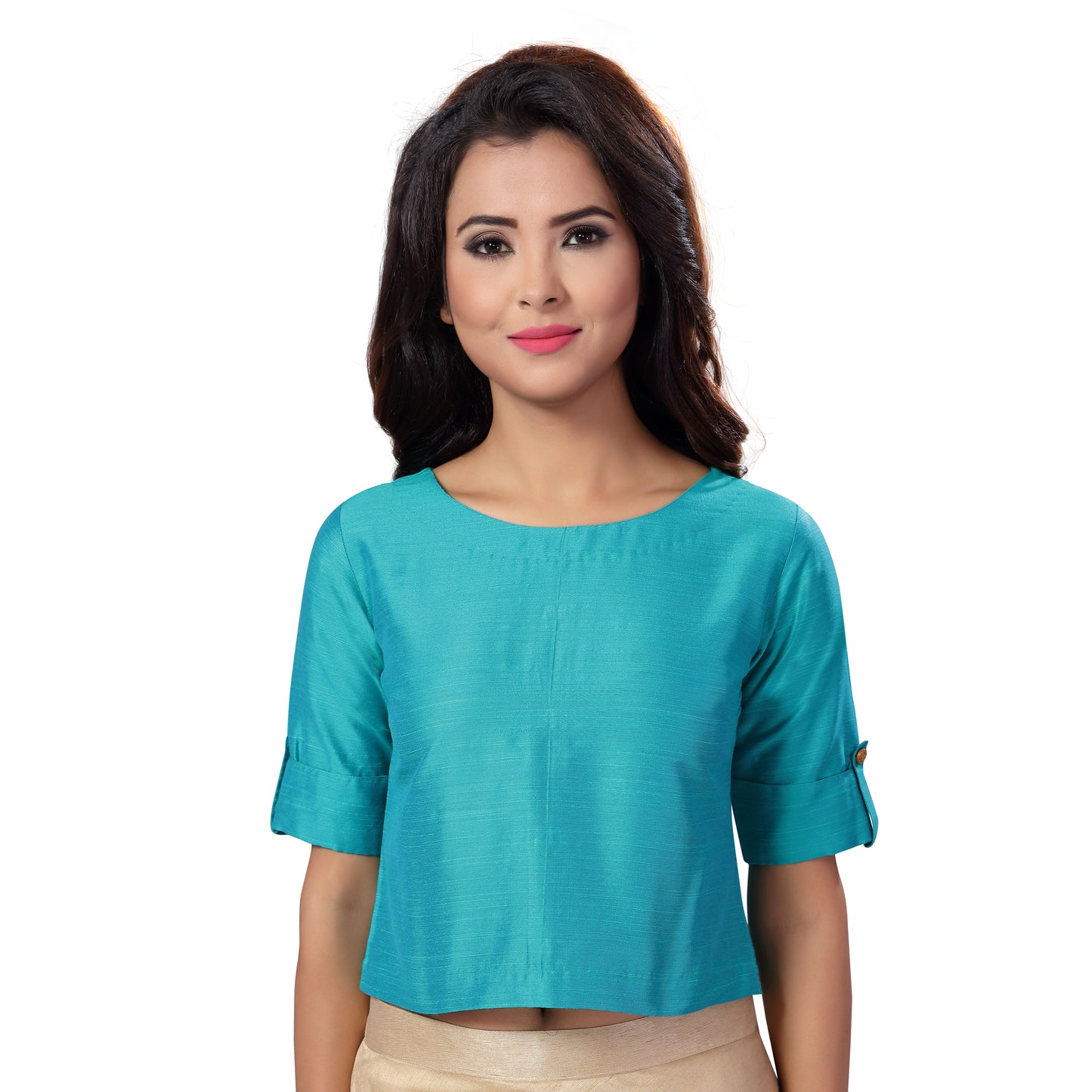 Women's Firozi Cotton Blouse (Design 2187)