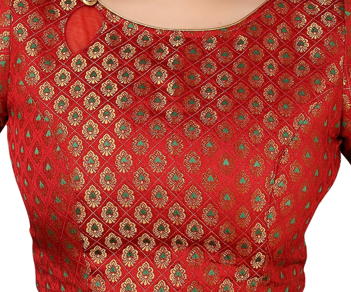 Women's Black Benaras Meena Brocade Blouse (Design 2266) (Copy)
