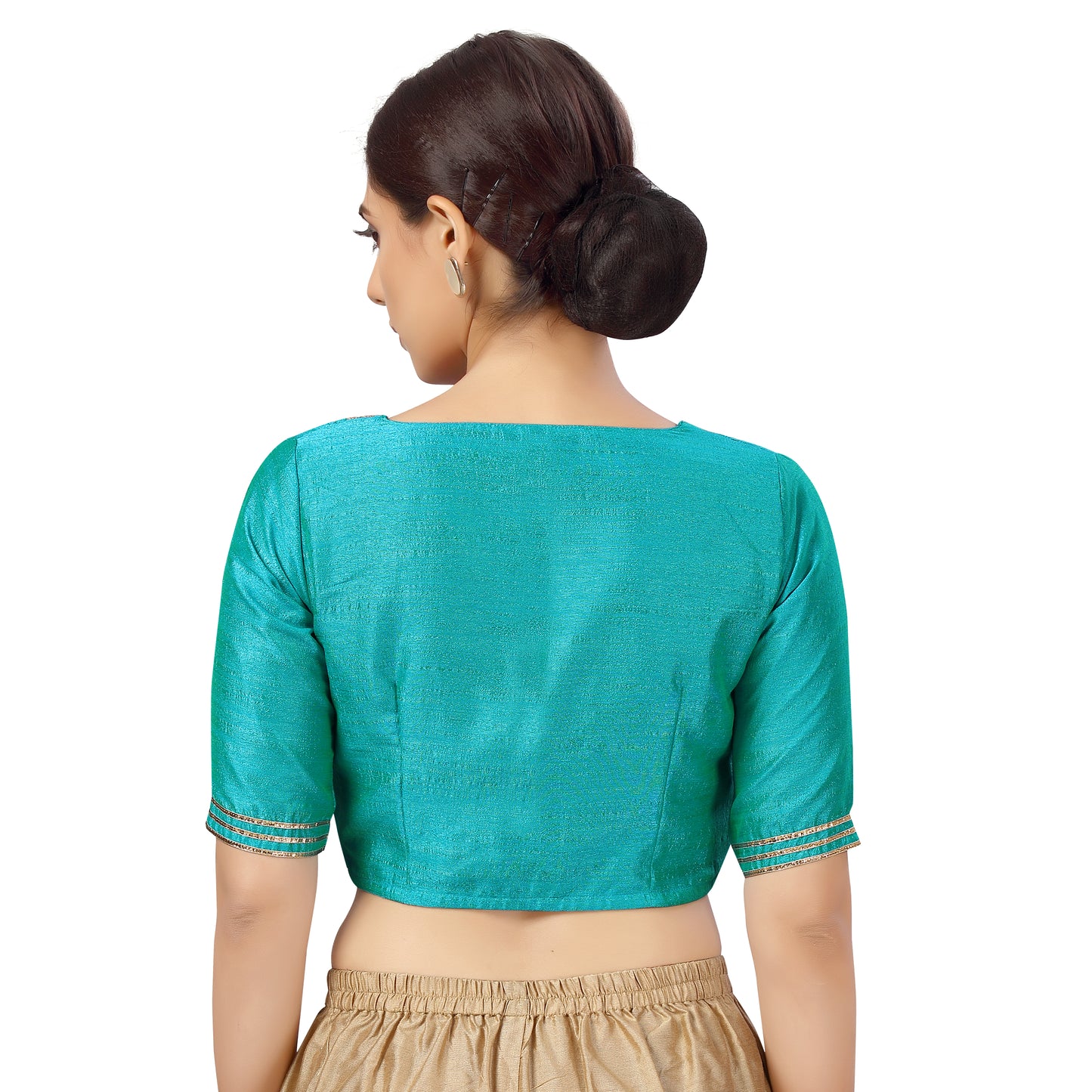 Women's Firozi Silk Blouse (Design 2470)