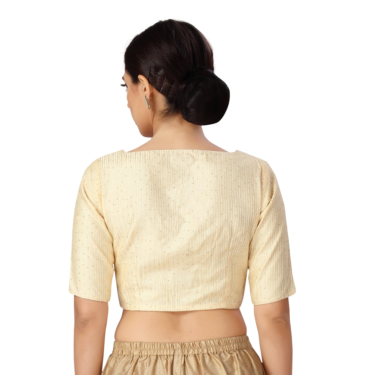 Women's Gold Polyester Blouse (Design 2477)