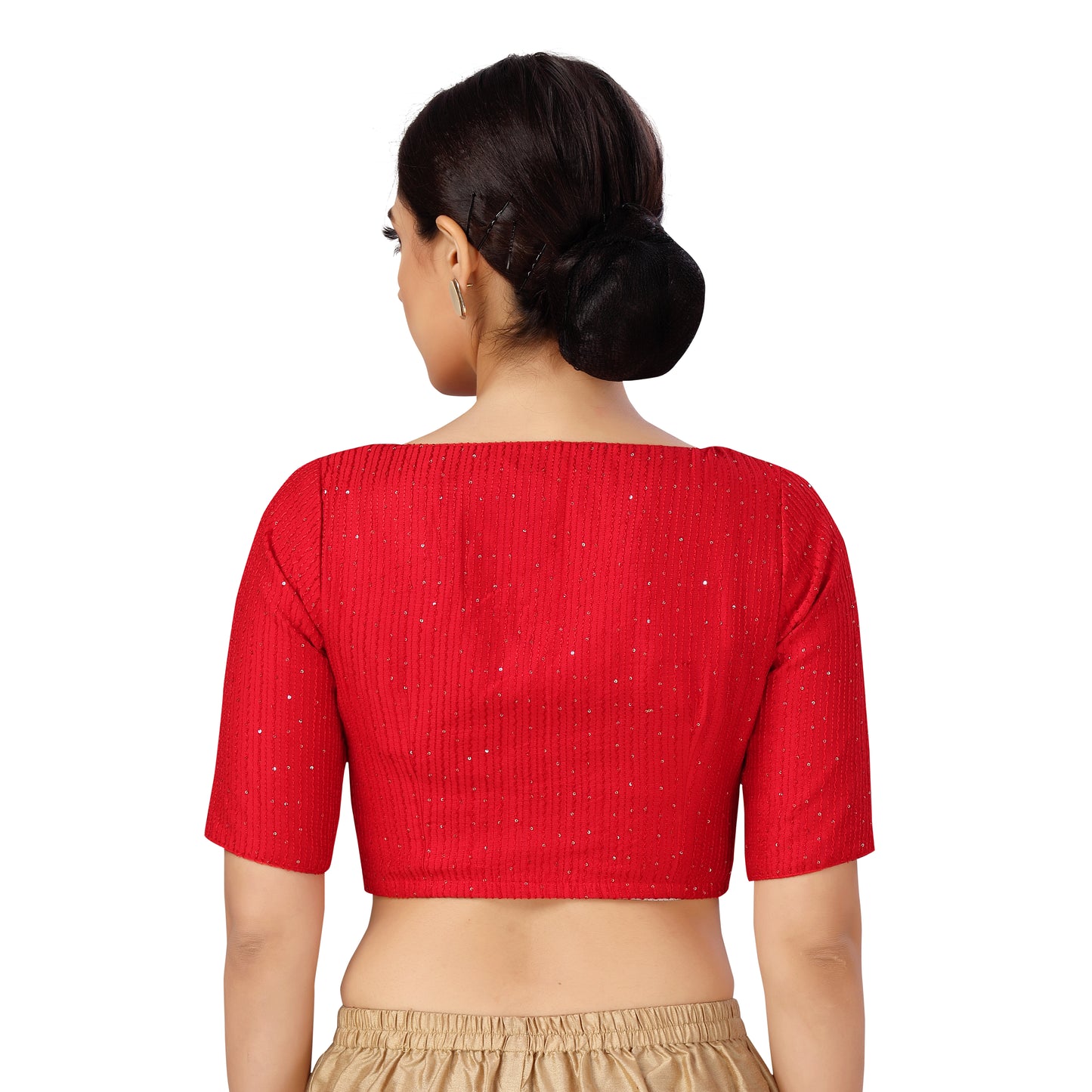 Women's Red Polyester Blouse (Design 2477)