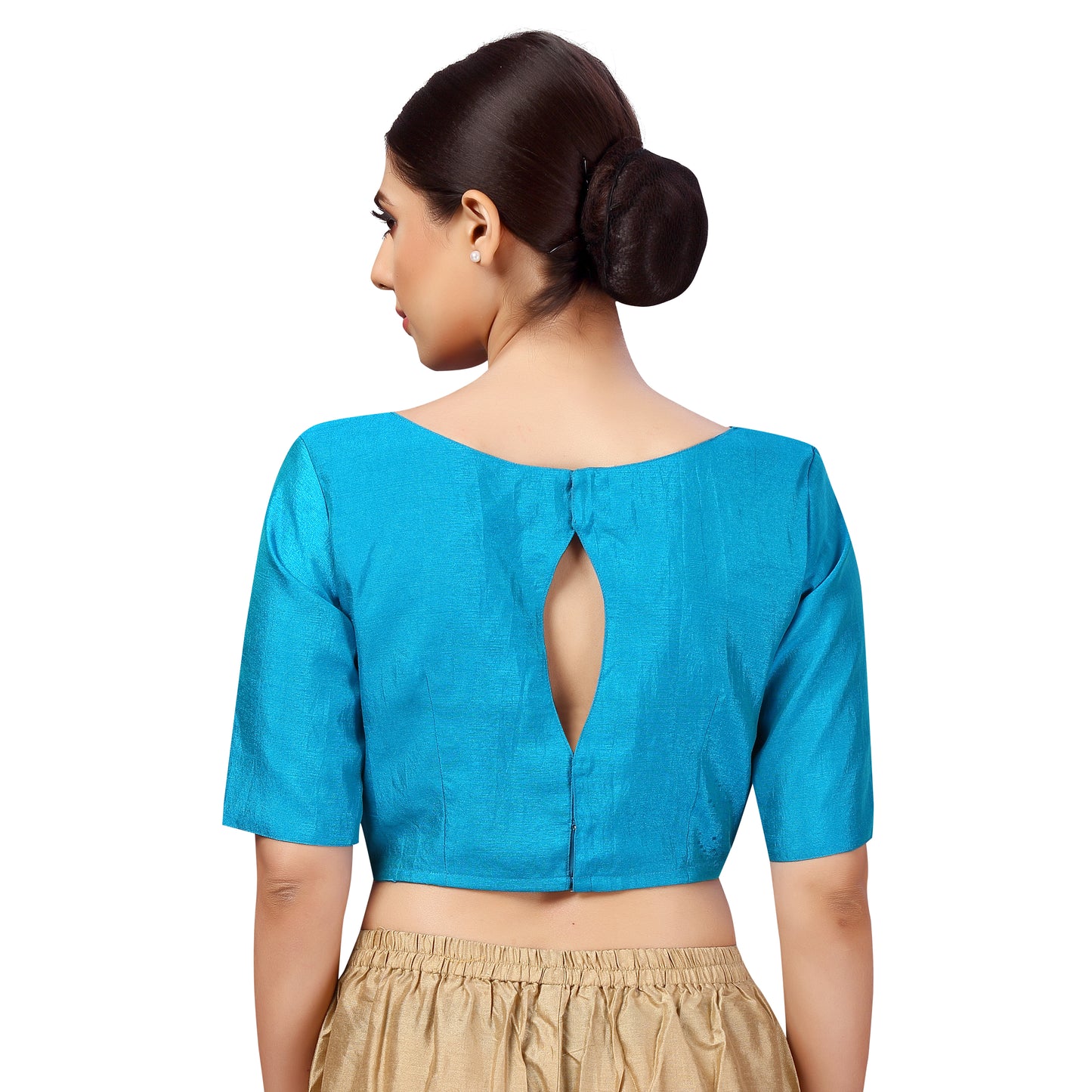 Women's Firozi Silk Polyester Blouse (Design 2547)