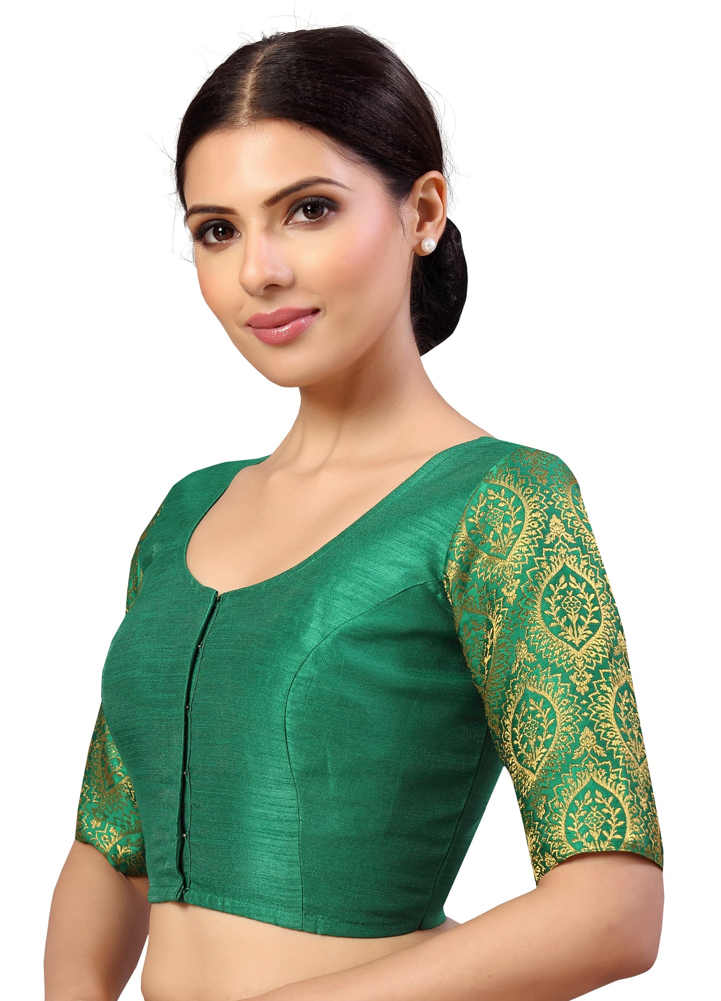 Studio Shringaar Women's Green Blouse (Design 2590)