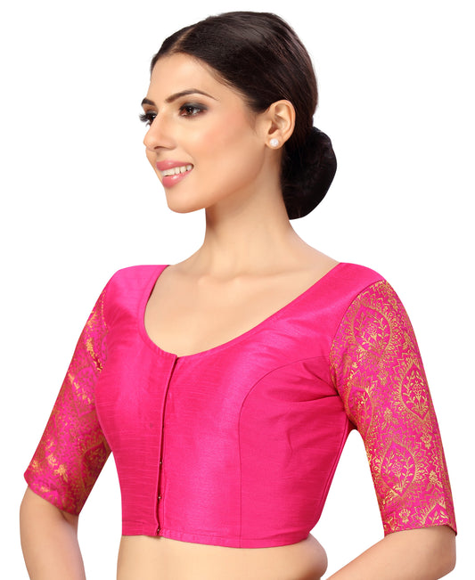 Studio Shringaar Women's Pink Blouse (Design 2590)