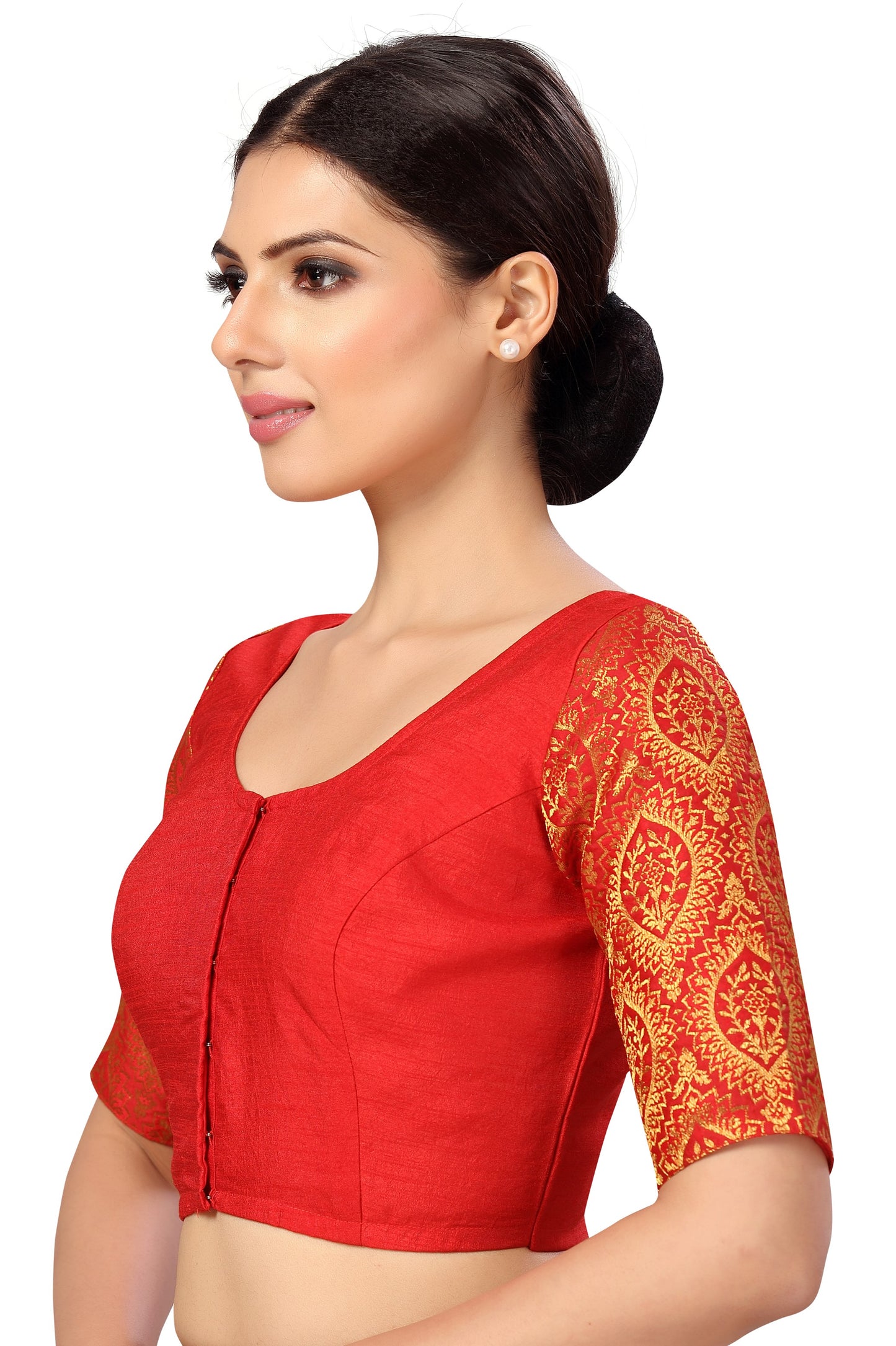 Studio Shringaar Women's Red Blouse (Design 2590)
