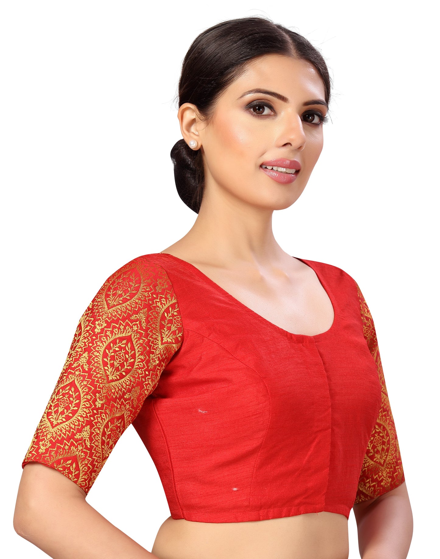 Studio Shringaar Women's Red Blouse (Design 2590)