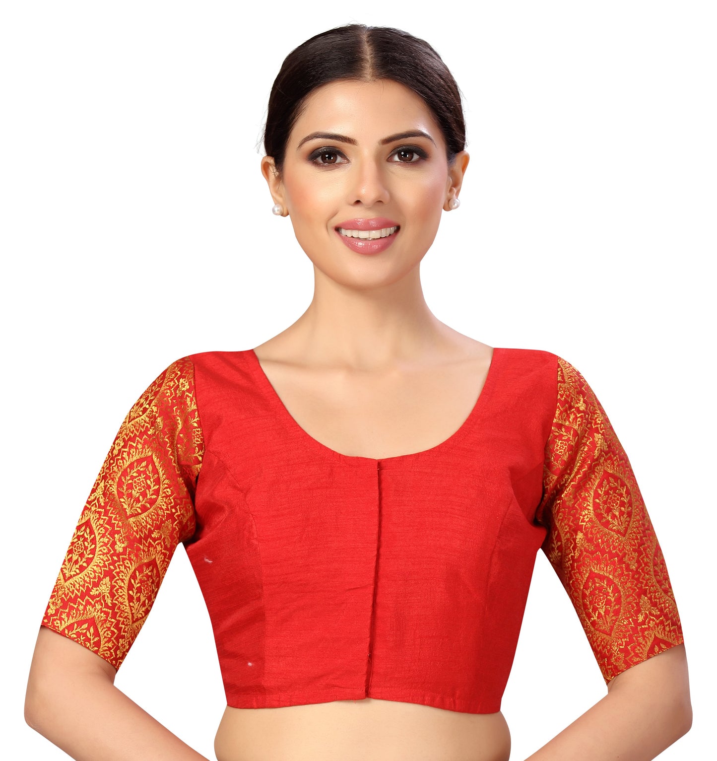 Studio Shringaar Women's Red Blouse (Design 2590)