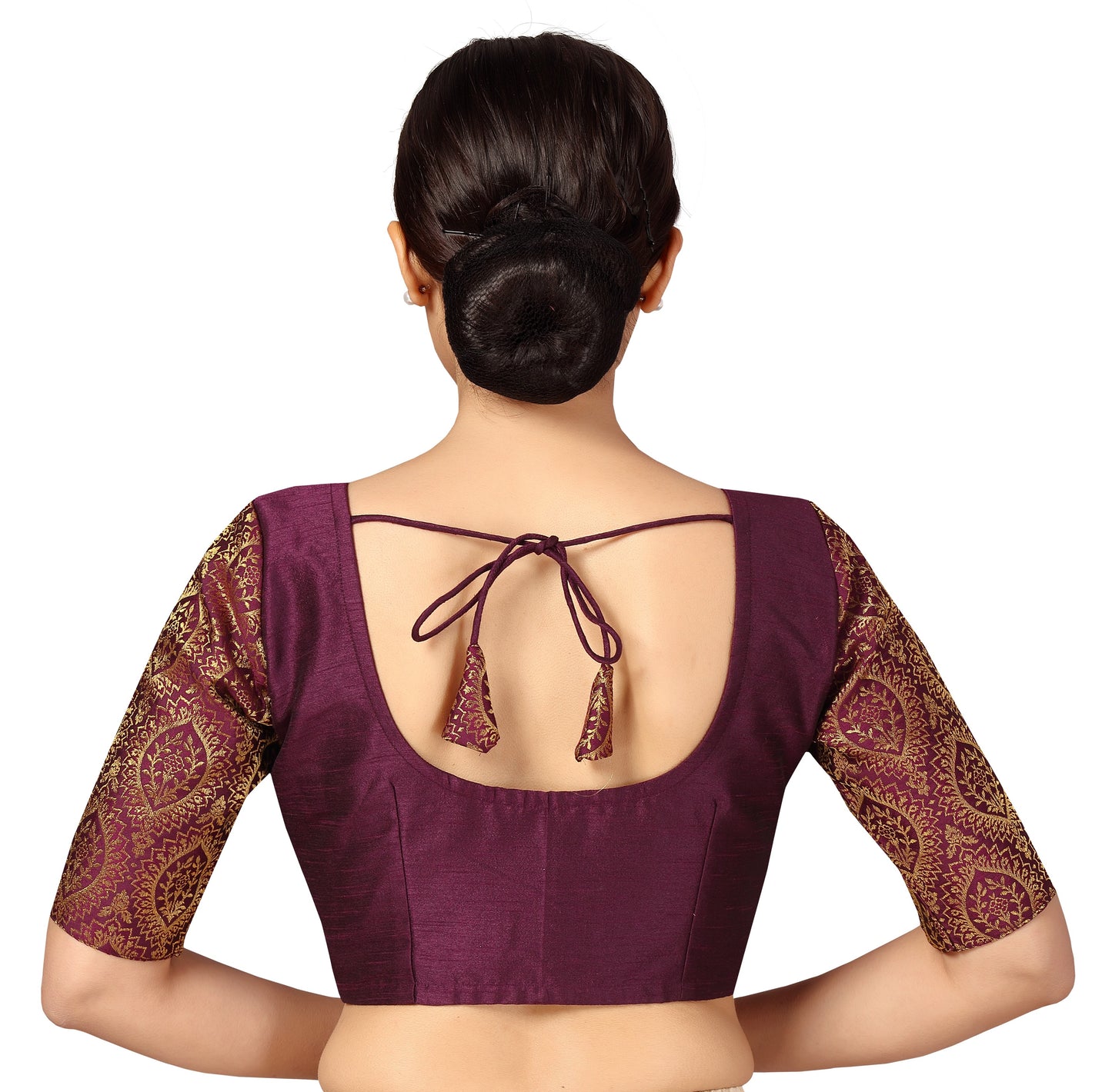 Studio Shringaar Women's Wine Blouse (Design 2590)