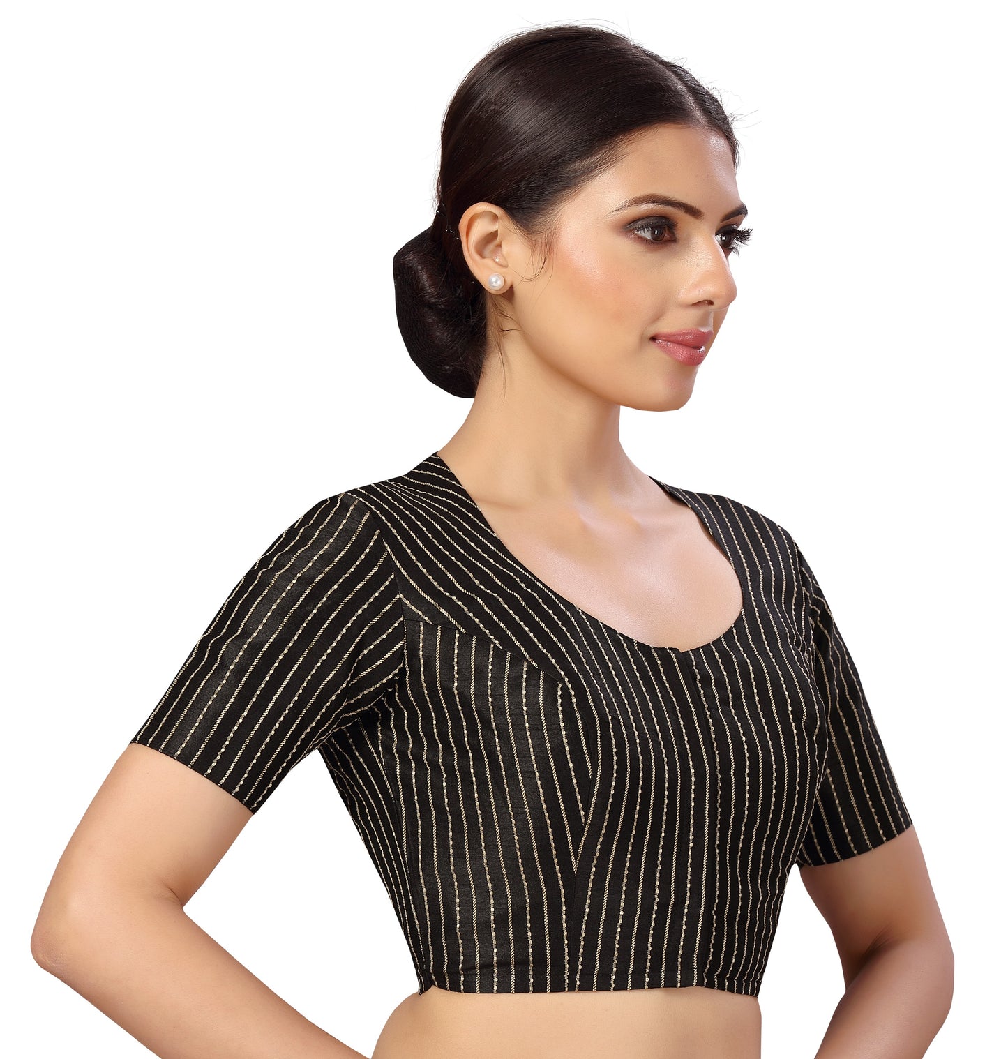 Studio Shringaar Women's Black Blouse (Design 2593)