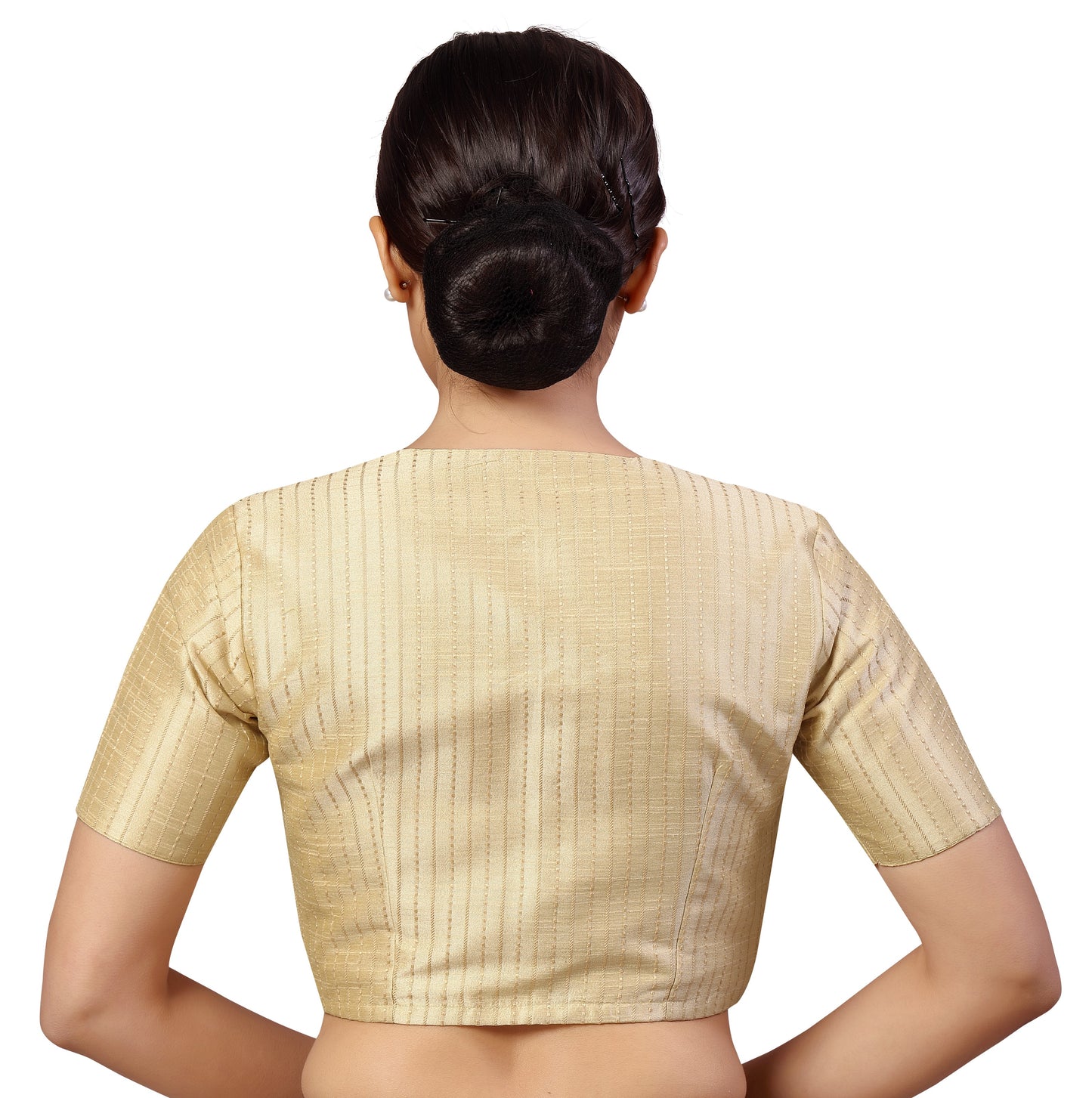 Studio Shringaar Women's Light Gold Blouse (Design 2593)