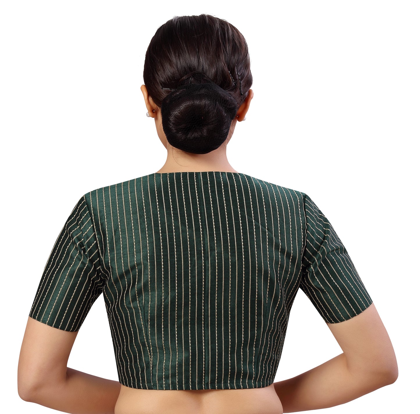 Studio Shringaar Women's Bottle Green Blouse (Design 2593)