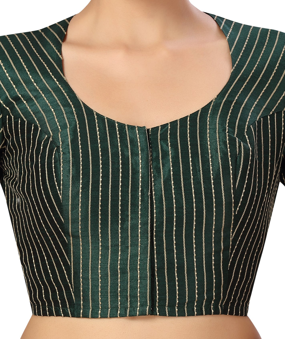 Studio Shringaar Women's Bottle Green Blouse (Design 2593)