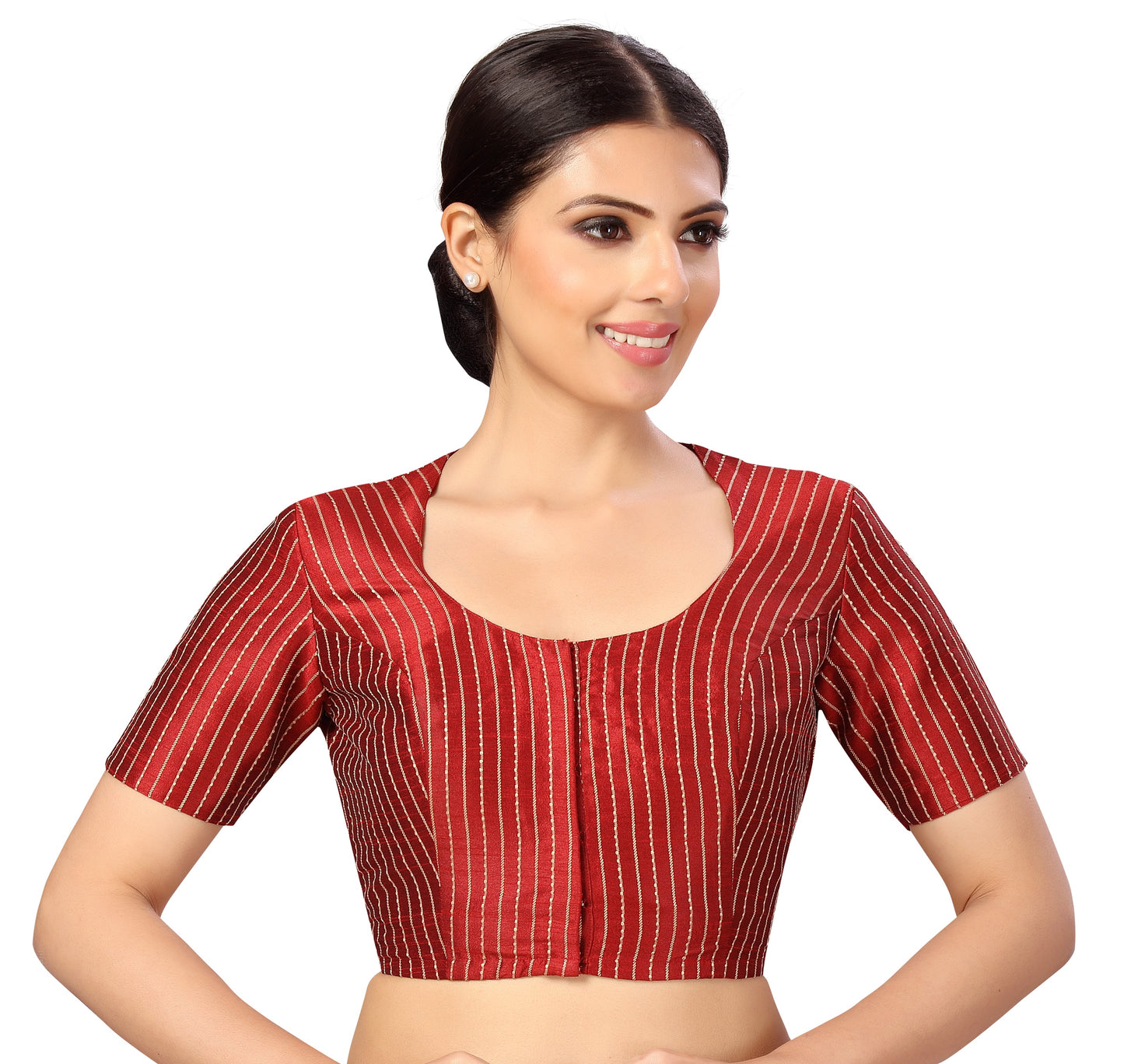 Studio Shringaar Women's Red Blouse (Design 2593)