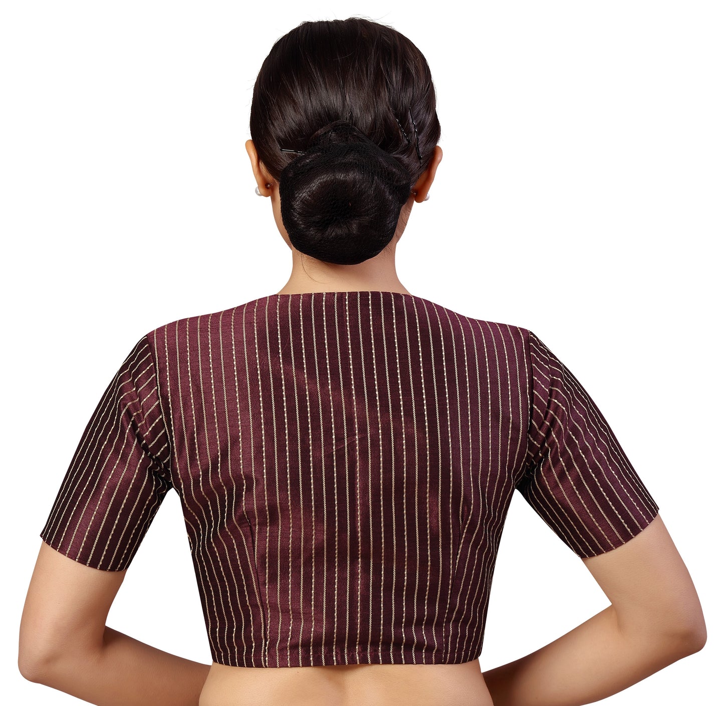 Studio Shringaar Women's Wine Blouse (Design 2593)
