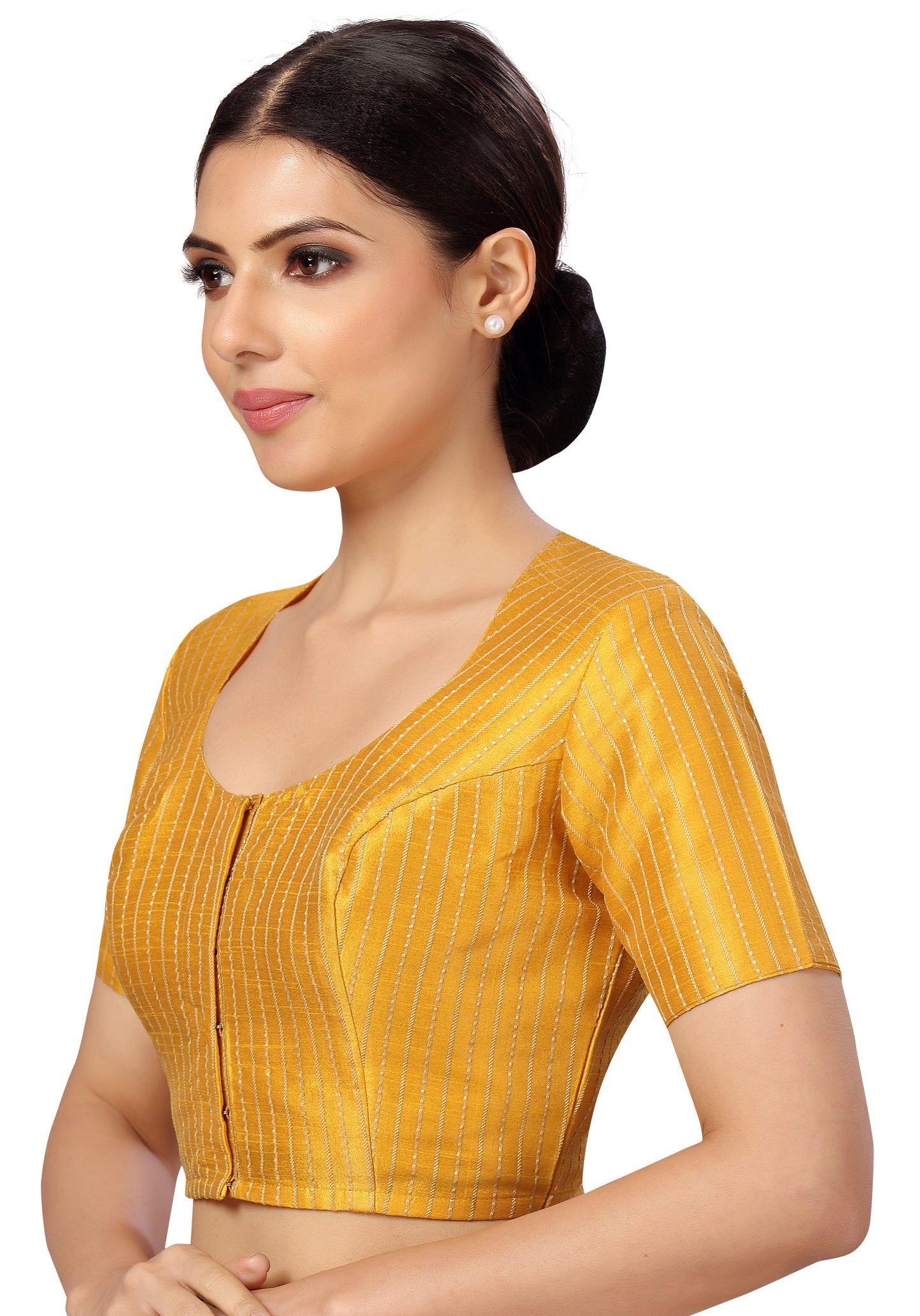 Studio Shringaar Women's Yellow Blouse (Design 2593)