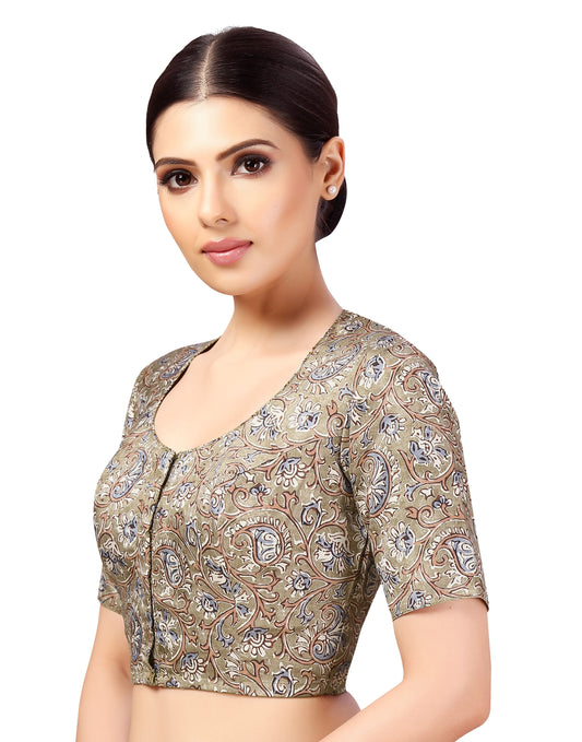 Studio Shringaar Women's Brown Blouse (Design 2598)