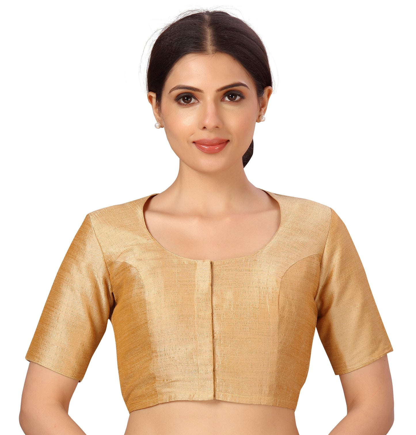 Studio Shringaar Women's Gold Blouse (Design 2602)