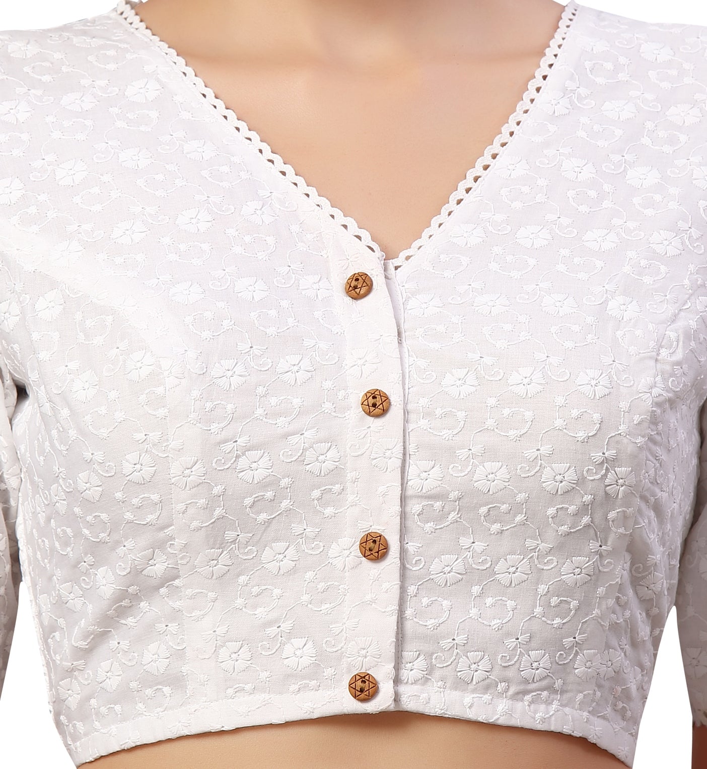 Studio Shringaar Women's White Blouse (Design 2610)