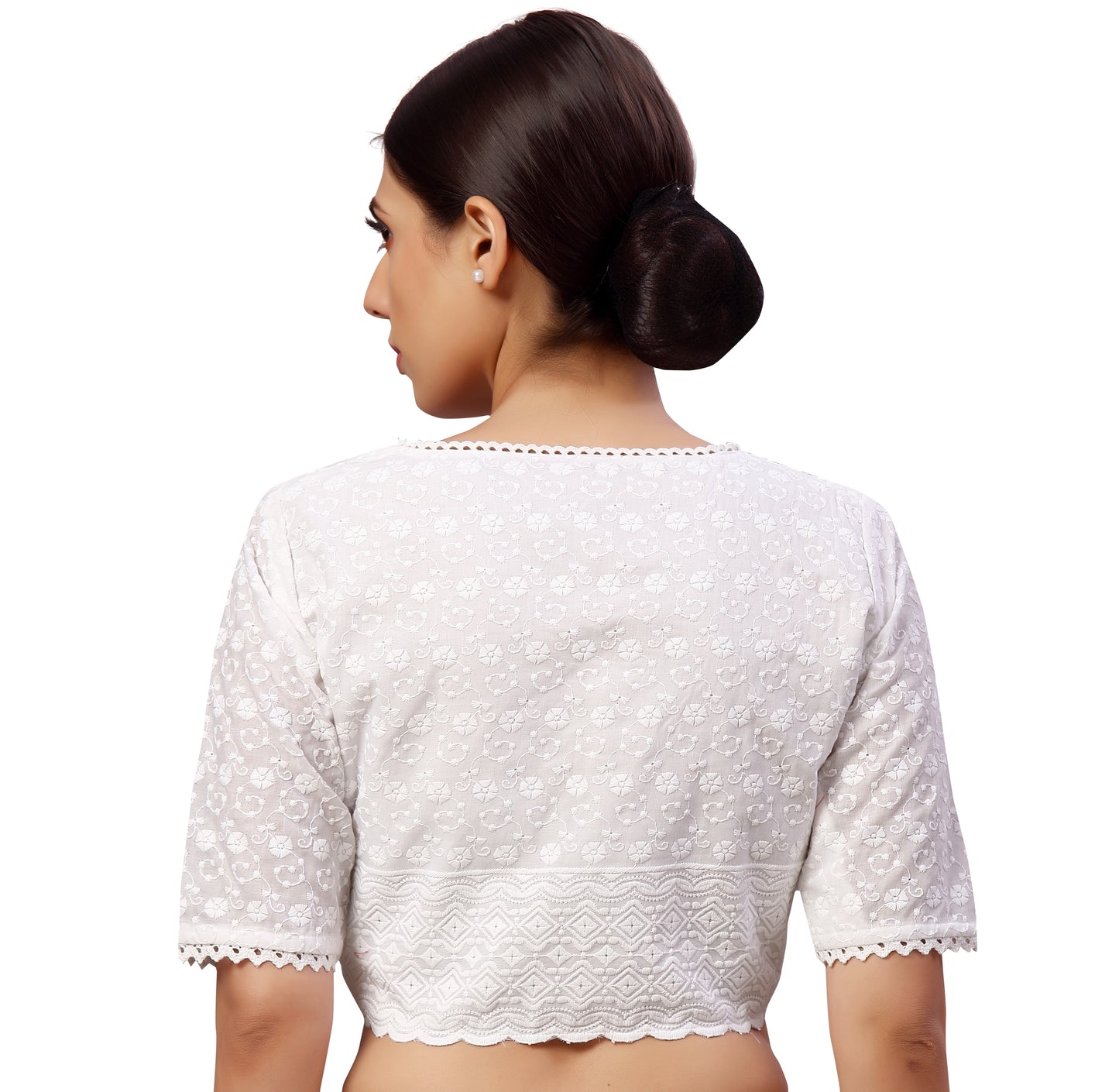 Studio Shringaar Women's White Blouse (Design 2610)