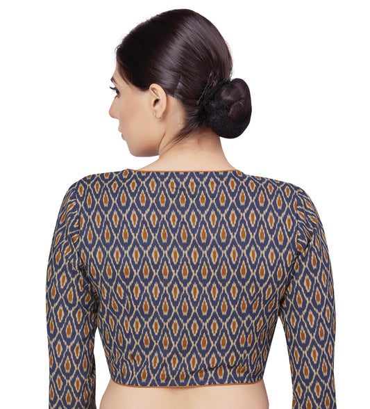 Women's Blue Cotton Blouse (Design 2670)