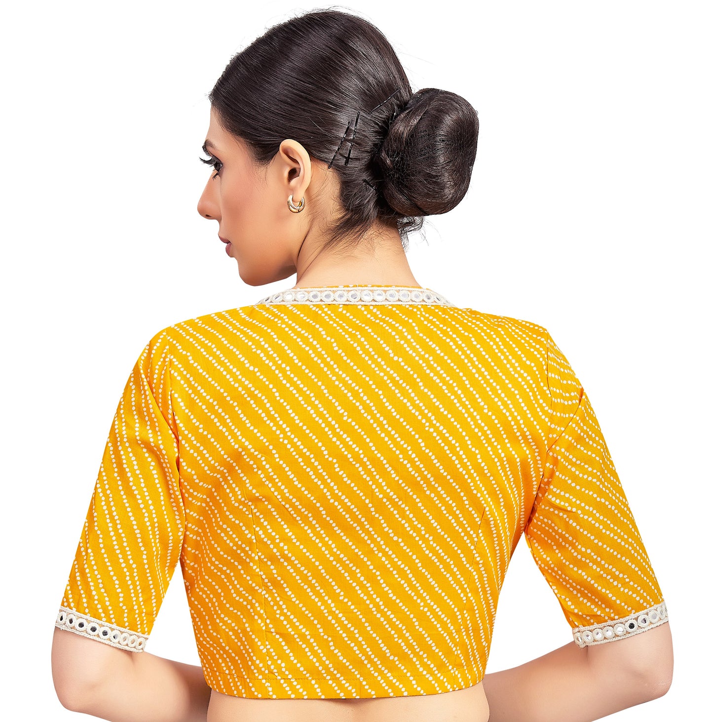 Women's Yellow Cotton Blouse (Design 2674)