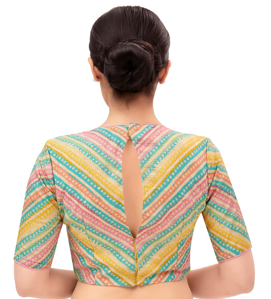 Women's Multi Coloured vegan silk Blouse (Design 2685)