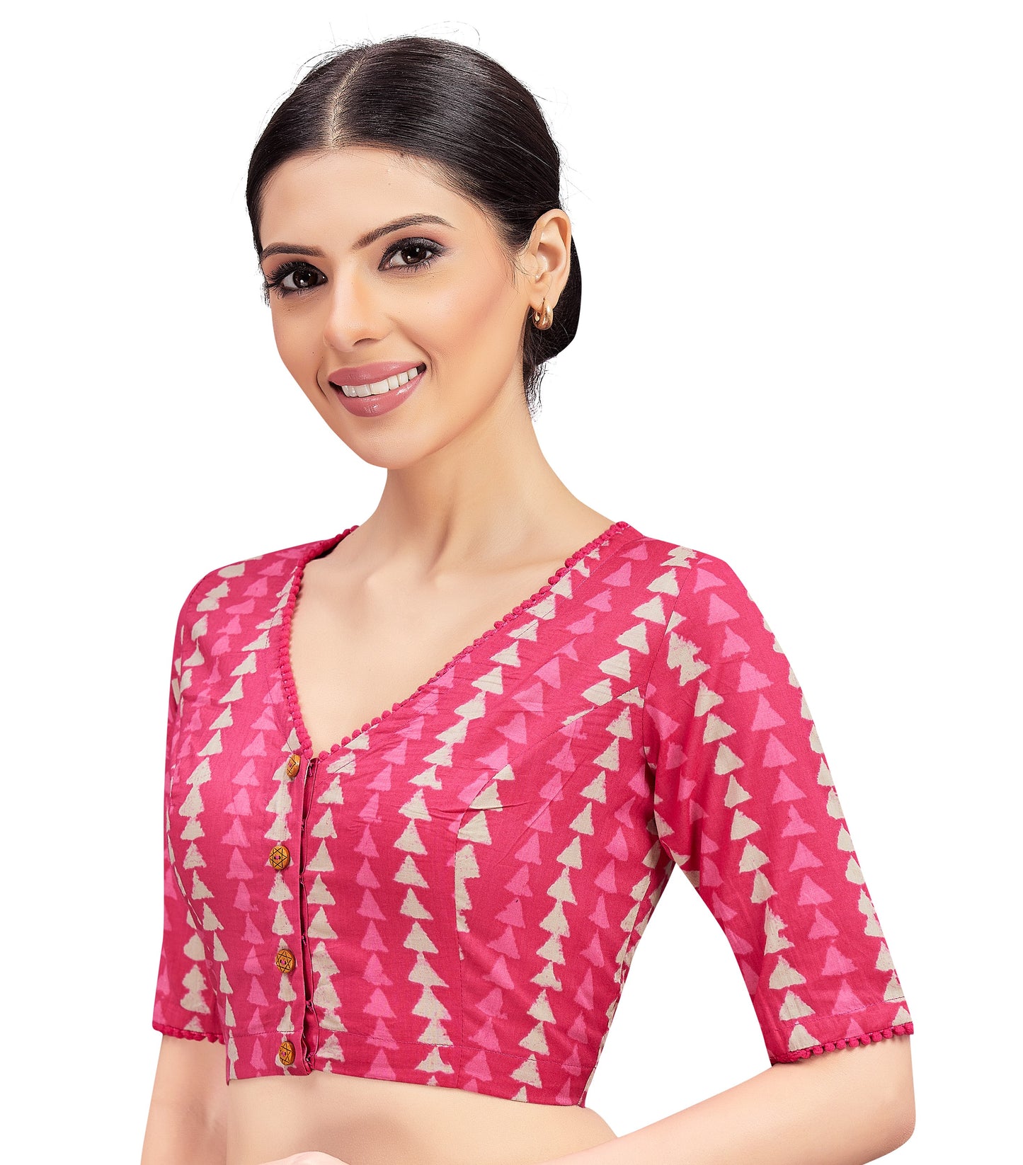 Studio Shringaar Women's Pink Blouse (Design 2695)
