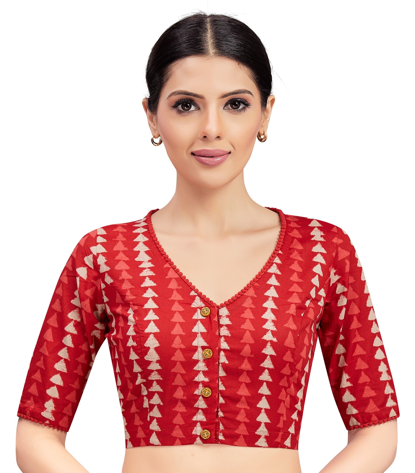 Studio Shringaar Women's Red Blouse (Design 2695)