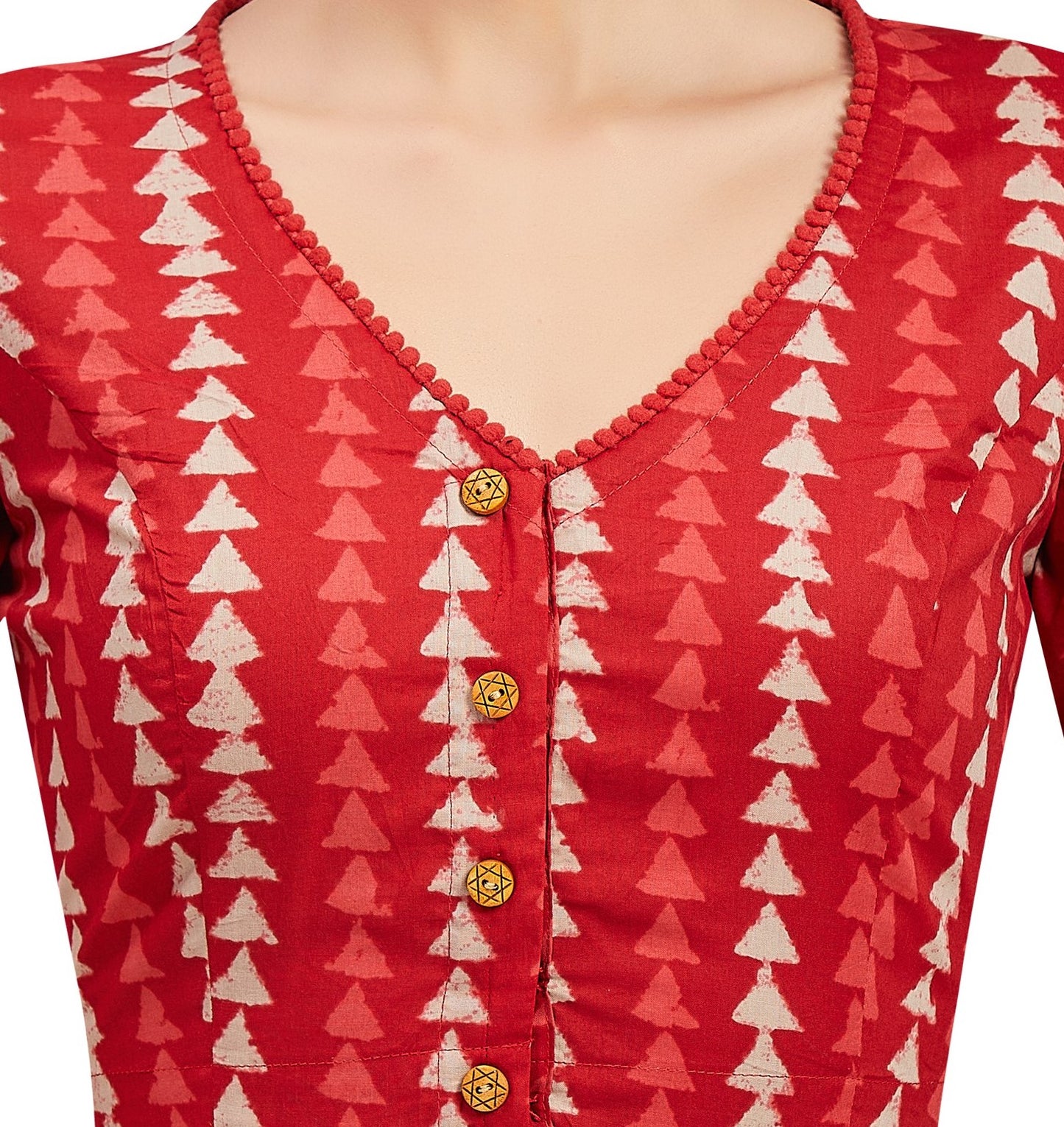 Studio Shringaar Women's Red Blouse (Design 2695)