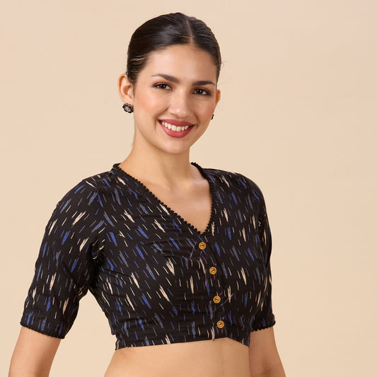 Studio Shringaar Women's Black Blouse (Design 2696)