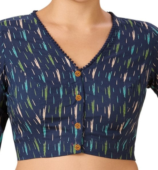 Studio Shringaar Women's Blue Blouse (Design 2696)