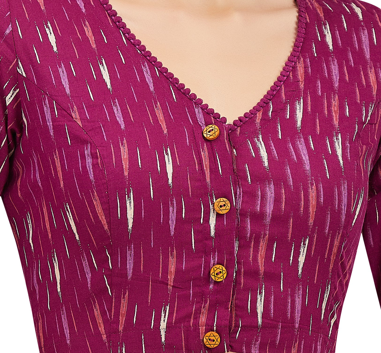 Studio Shringaar Women's Wine Blouse (Design 2696)