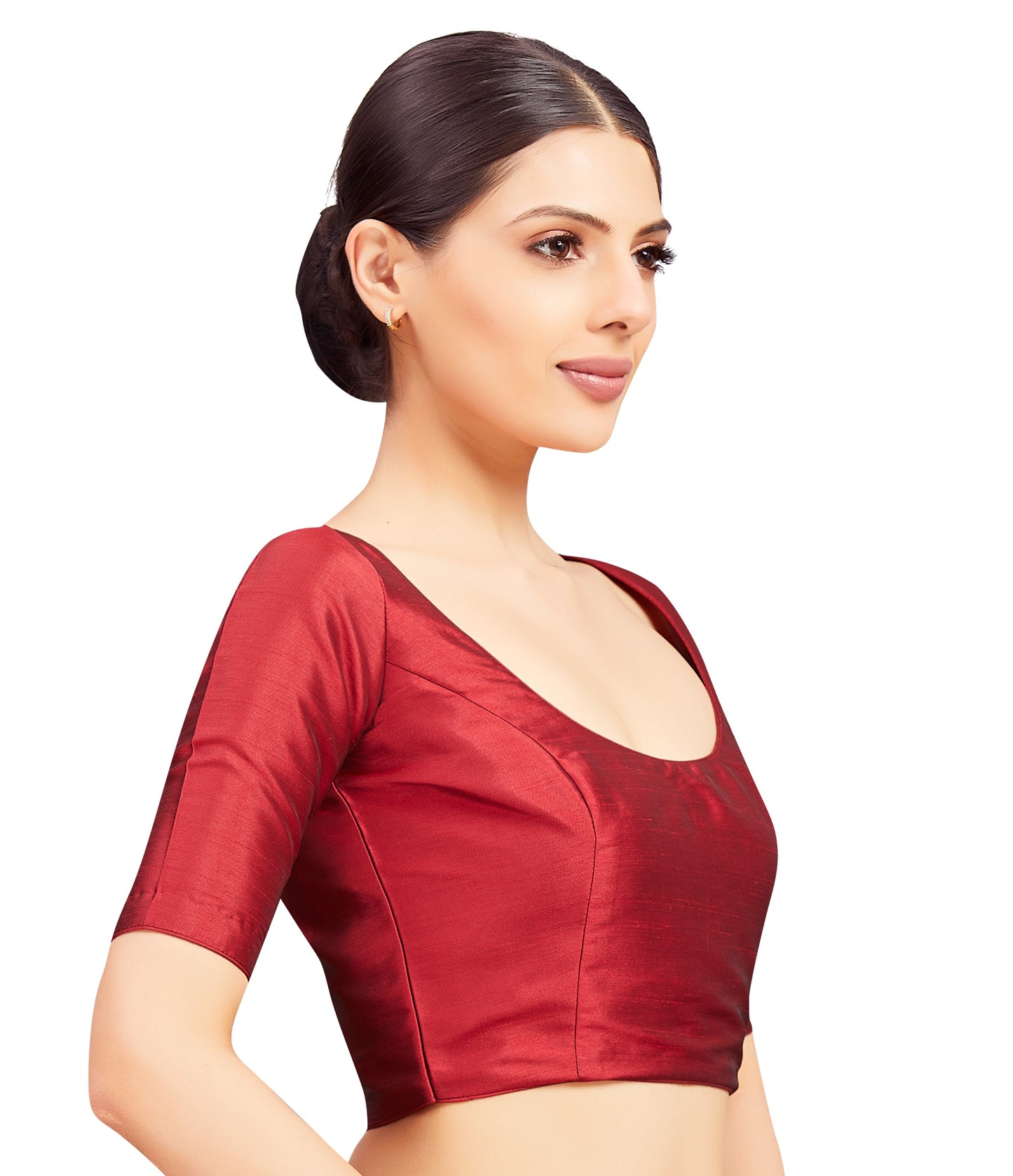 Studio Shringaar Women's Maroon Blouse (Design 2723)