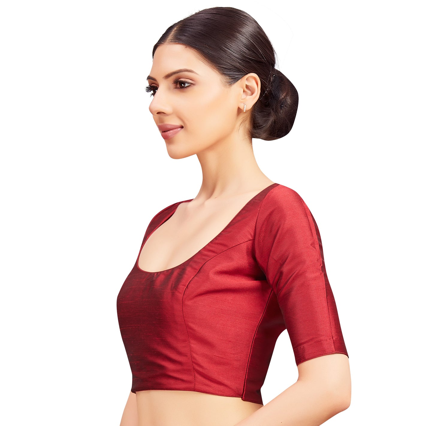 Studio Shringaar Women's Maroon Blouse (Design 2723)