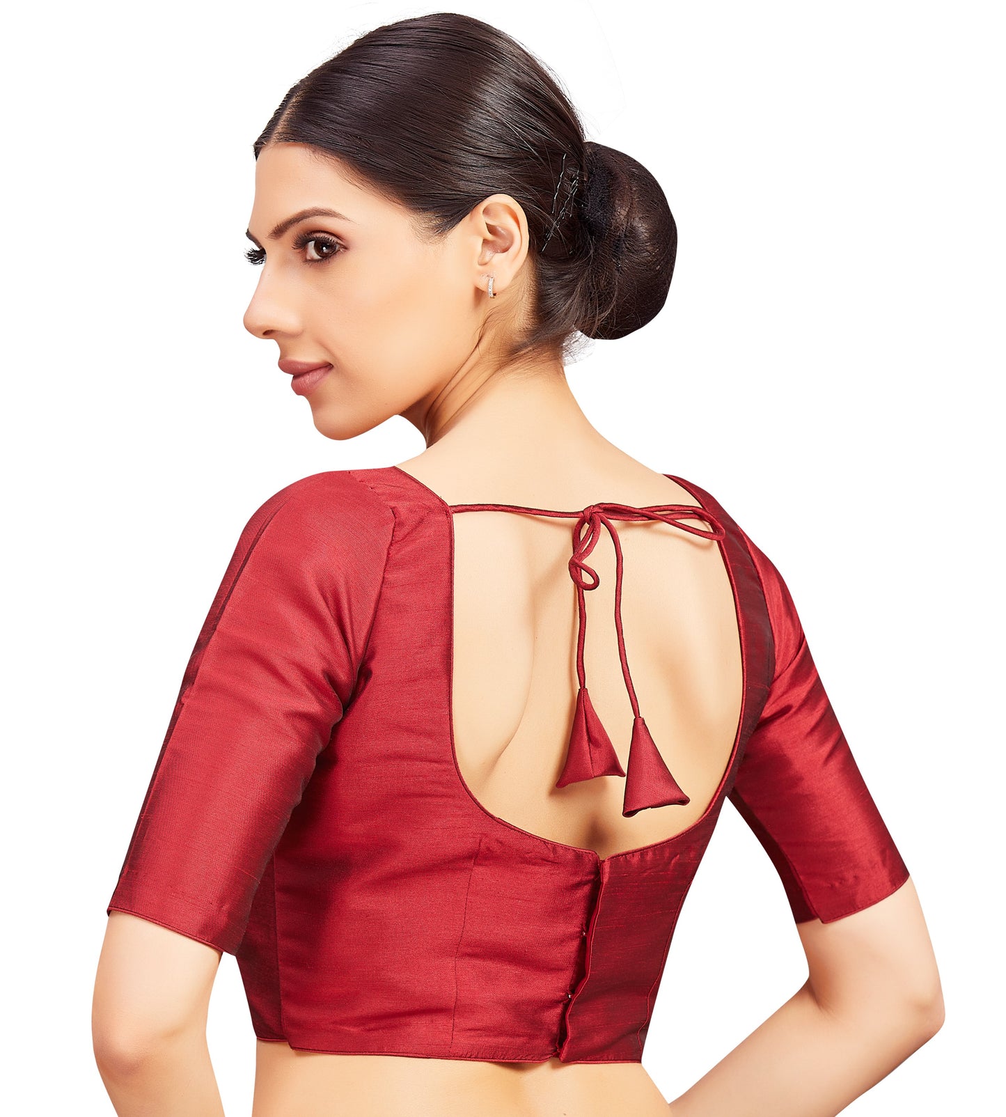 Studio Shringaar Women's Maroon Blouse (Design 2723)