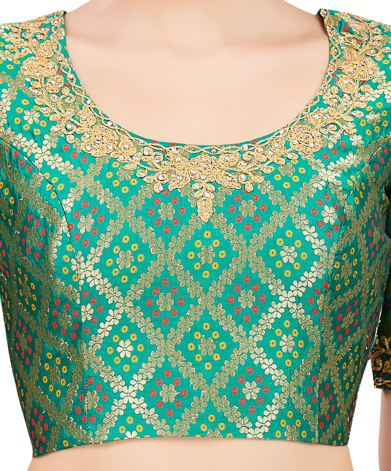 Studio Shringaar Women's Green Blouse (Design 2729)