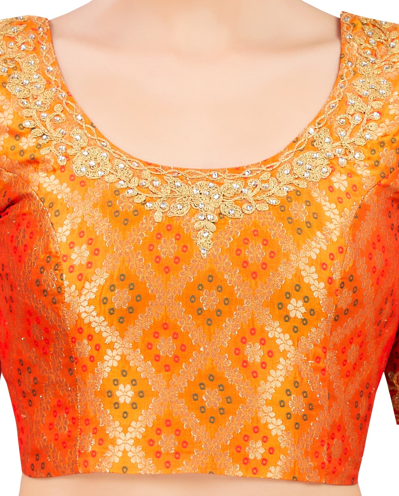 Studio Shringaar Women's Orange Blouse (Design 2729)