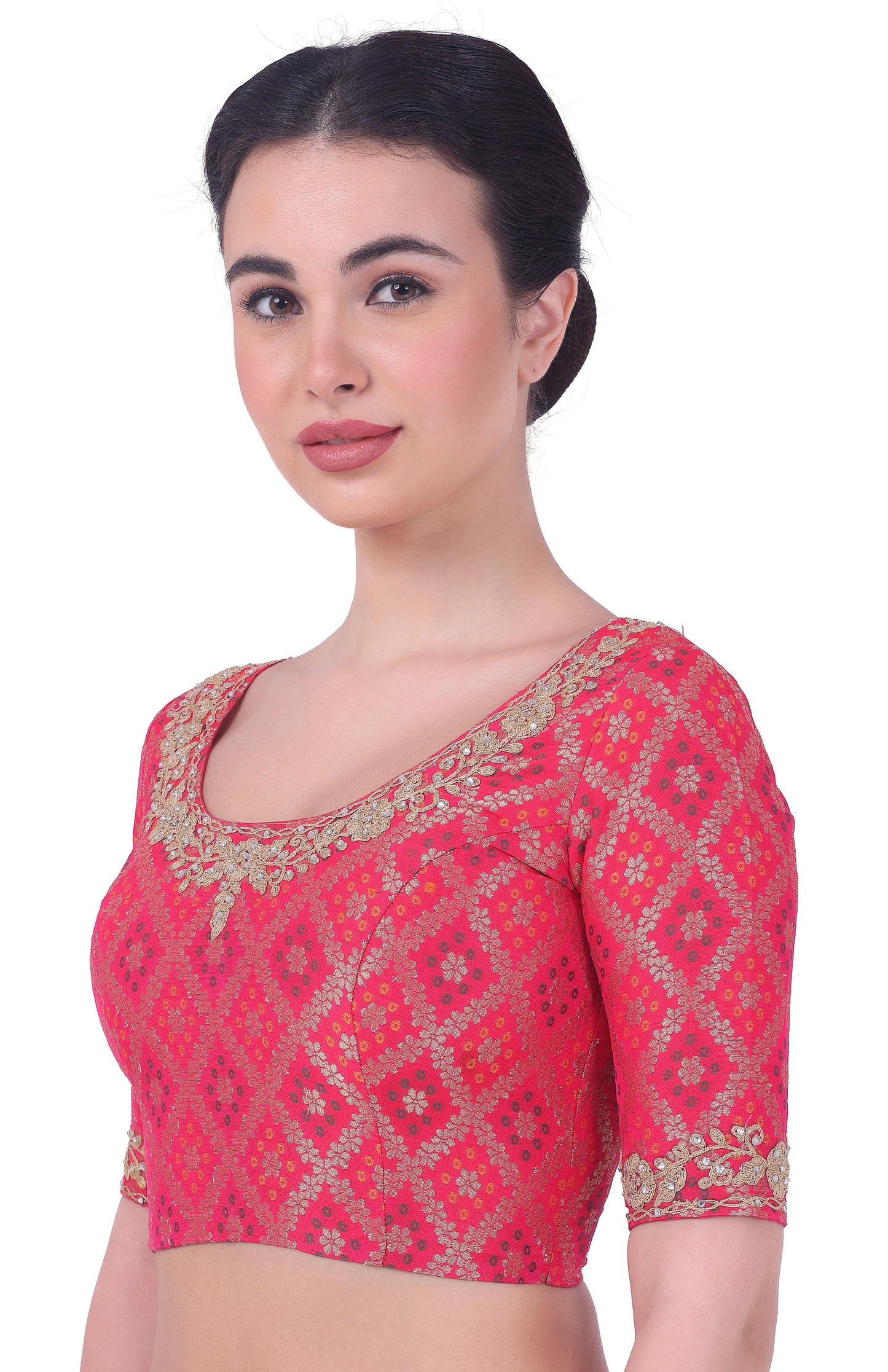 Studio Shringaar Women's Pink Blouse (Design 2729)