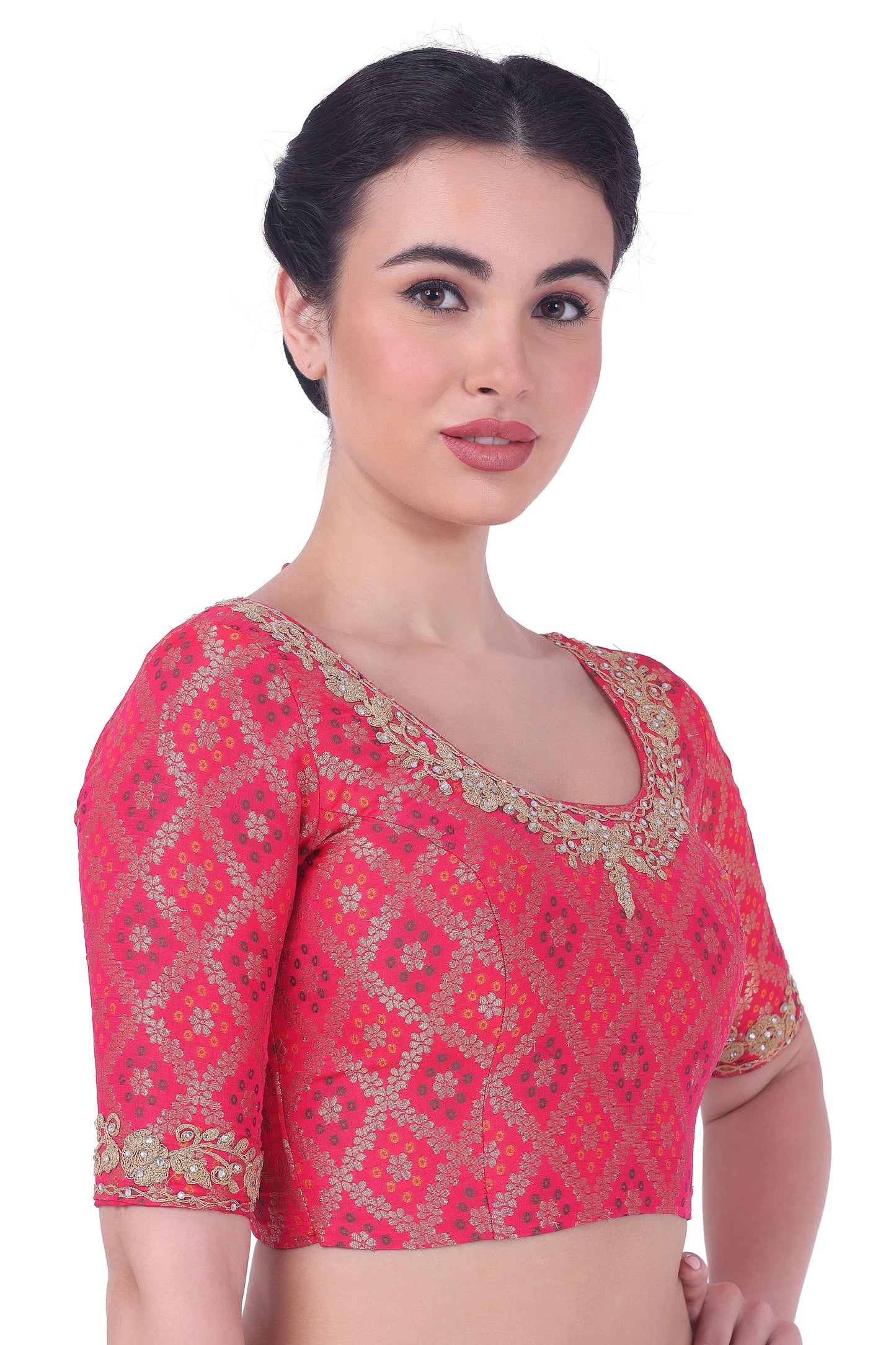 Studio Shringaar Women's Pink Blouse (Design 2729)