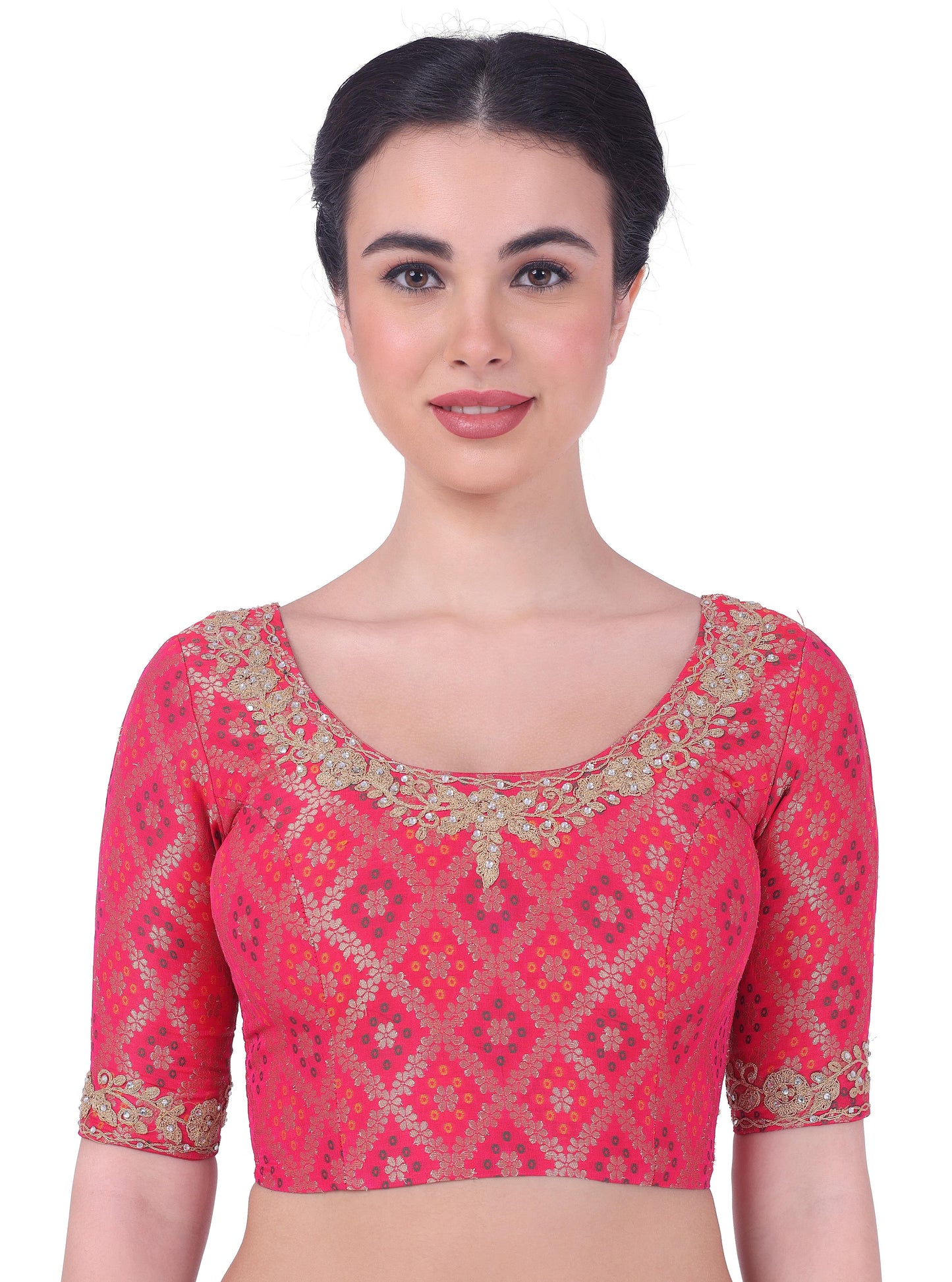 Studio Shringaar Women's Pink Blouse (Design 2729)