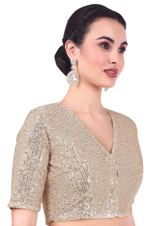 Studio Shringaar Women's Gold Blouse (Design 2736)