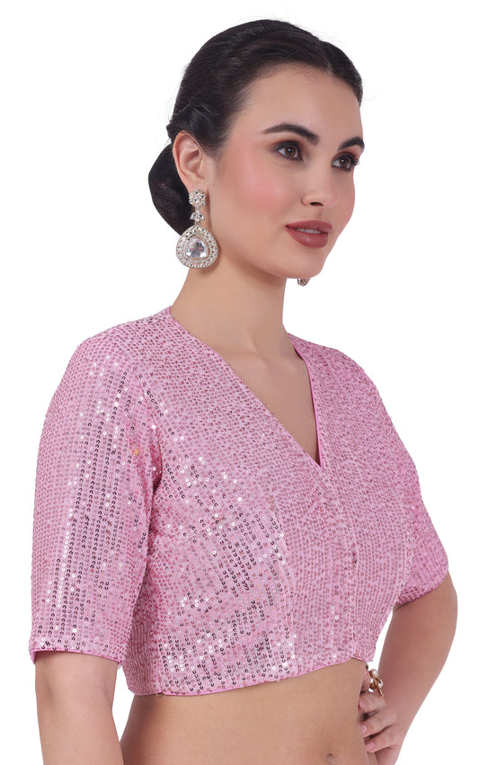 Studio Shringaar Women's Pink Blouse (Design 2736)