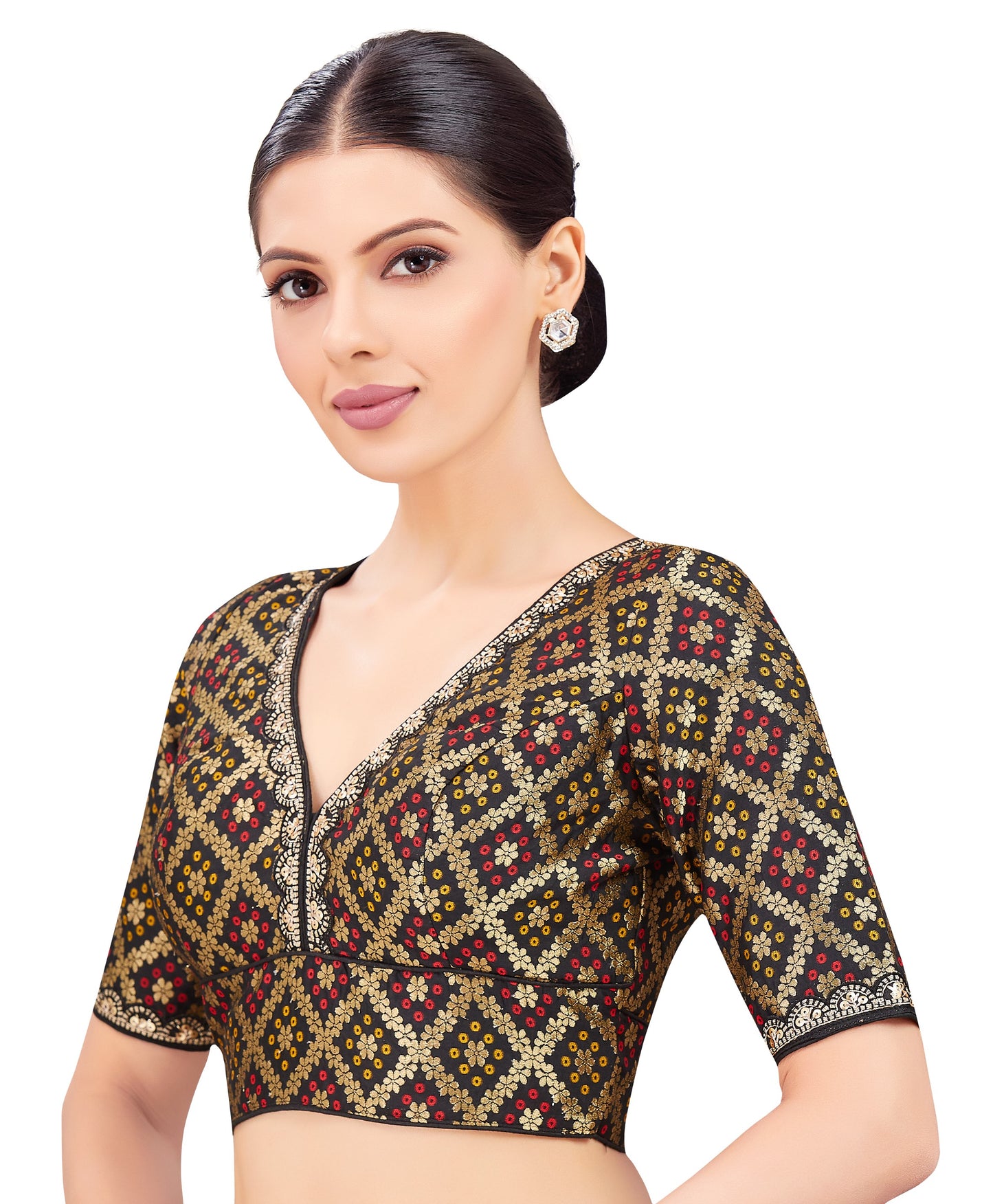 Studio Shringaar Women's Black Blouse (Design 2740)