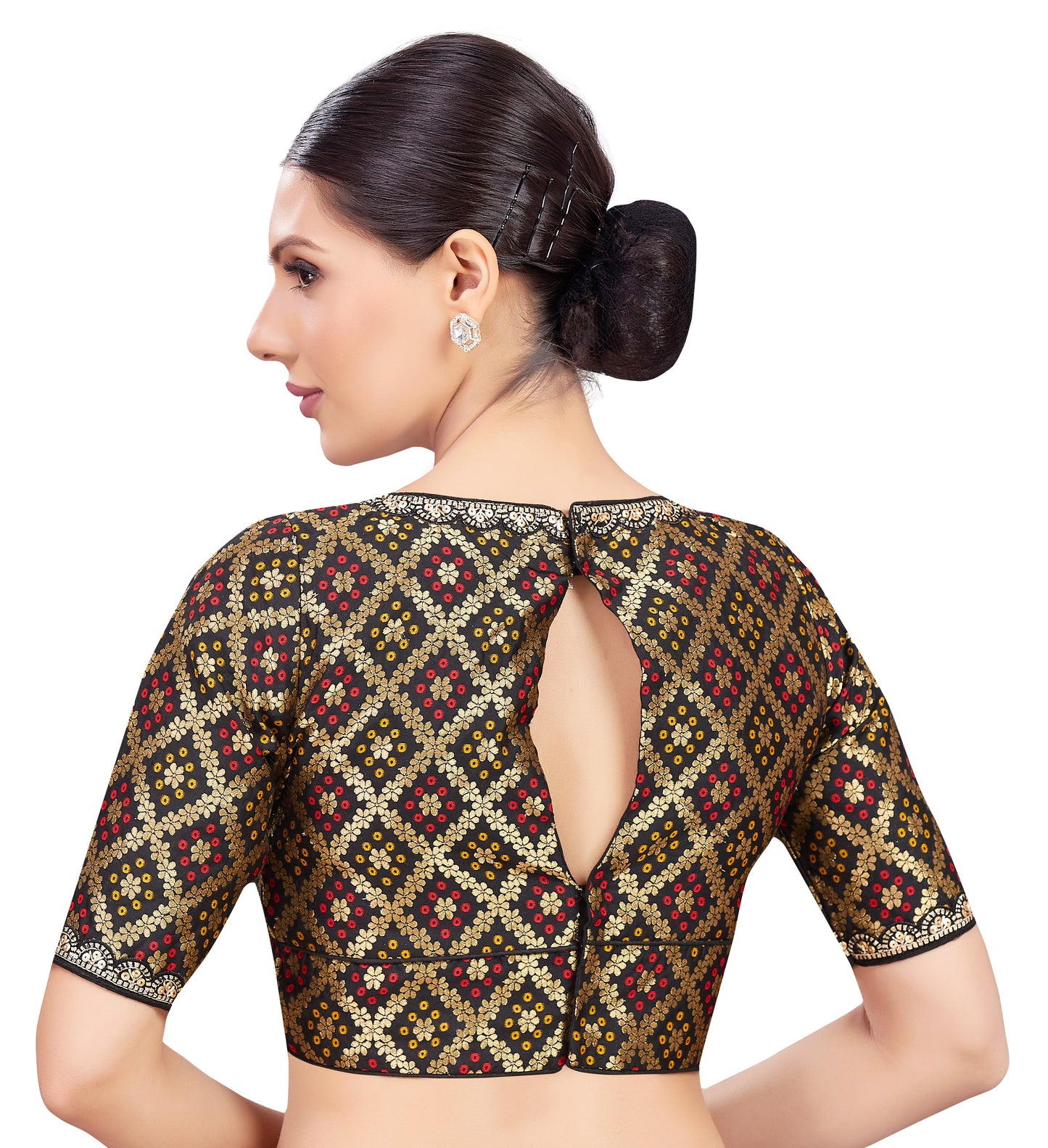 Studio Shringaar Women's Black Blouse (Design 2740)