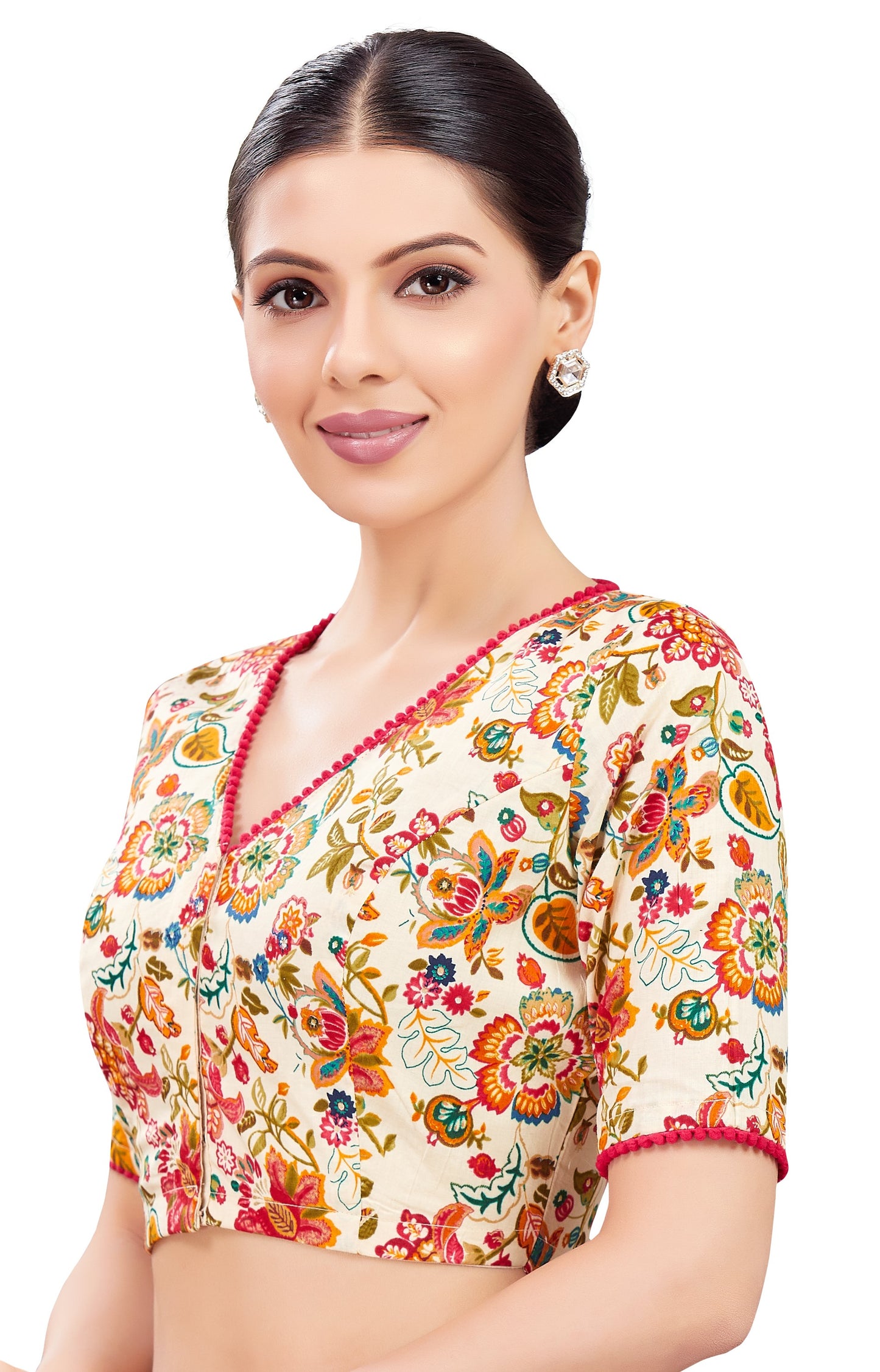 Studio Shringaar Women's Beige Blouse (Design 2762)