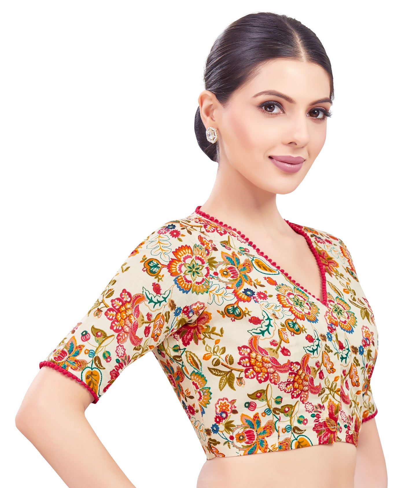 Studio Shringaar Women's Beige Blouse (Design 2762)