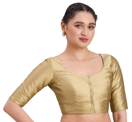 Studio Shringaar Women's Gold Blouse (Design 2772)