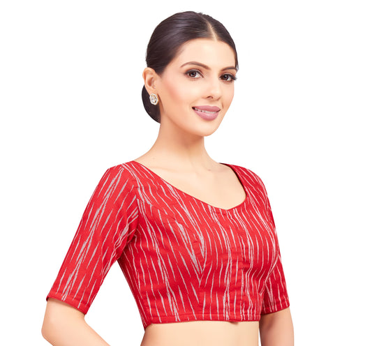 Studio Shringaar Women's Red Blouse (Design 2775)
