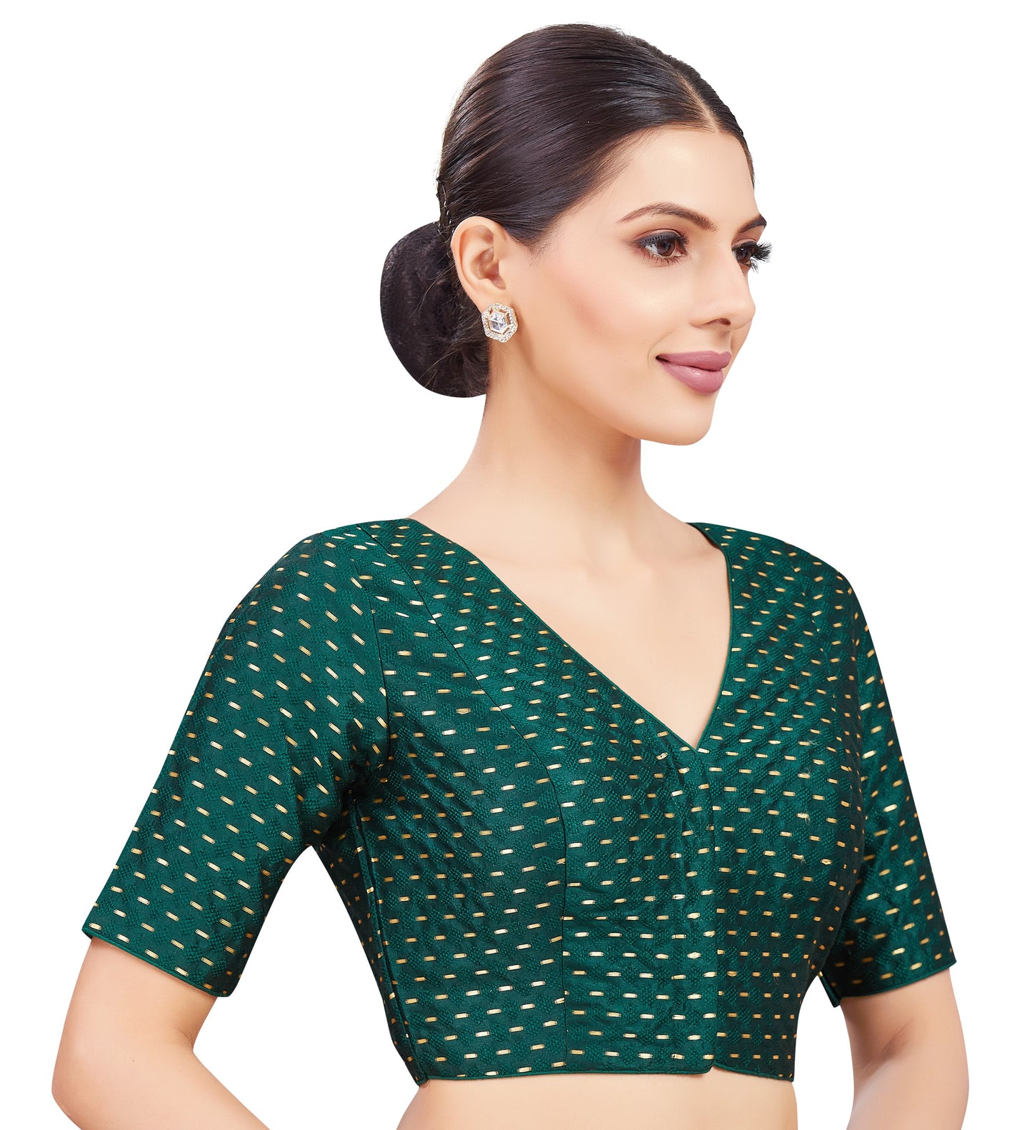 Studio Shringaar Women's Green Blouse (Design 2777)